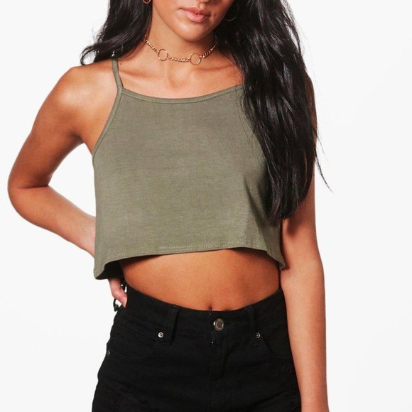 BooHoo Crop Swing Tank Top Wine sz 6 - Picture 2 of 9